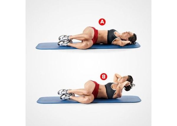 Tập side crunch gập bụng nghiêng tăng độ dẻo dai linh hoạt cho phần eo